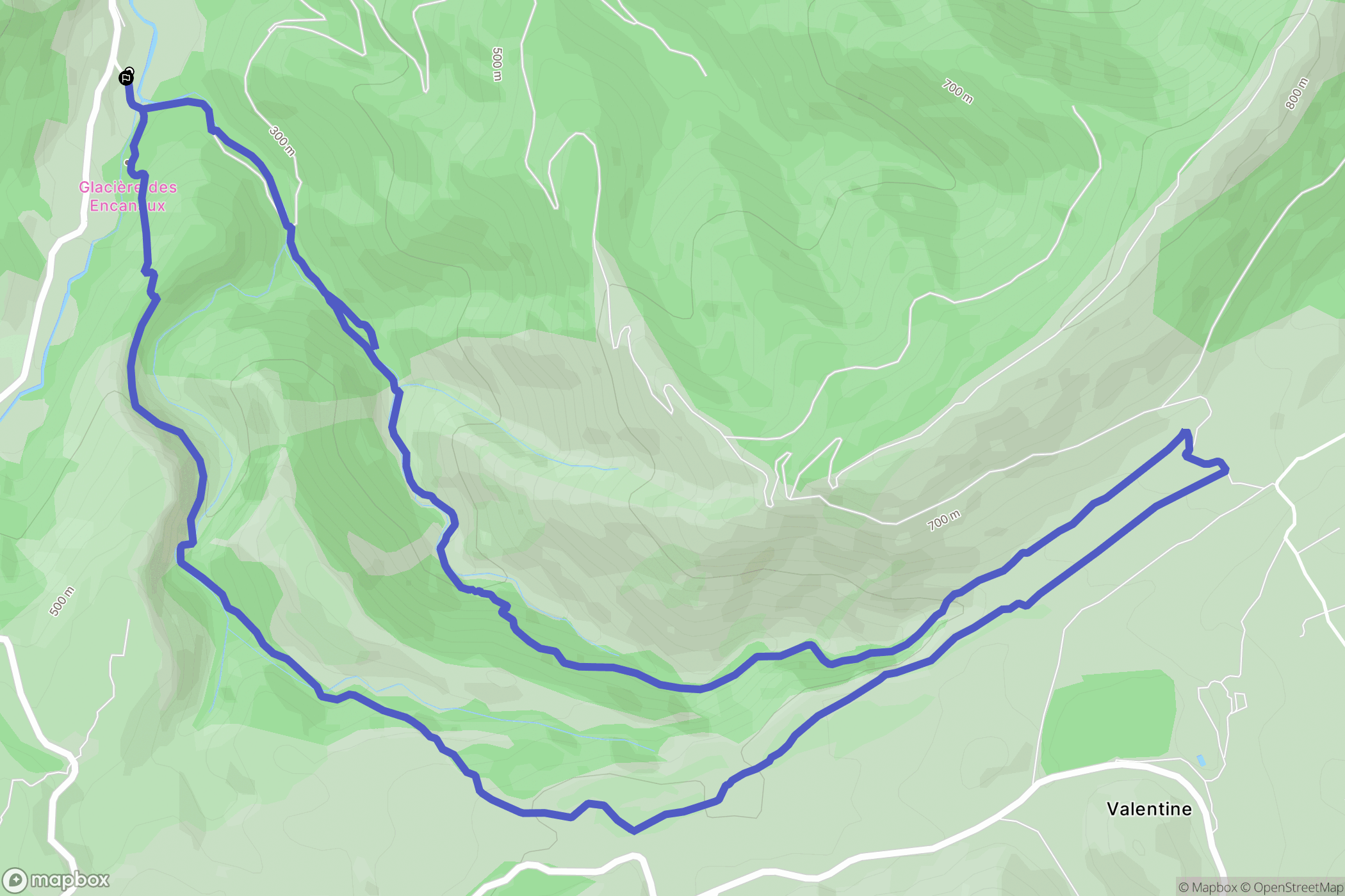 Auriol : carte du parcours de randonnée - France