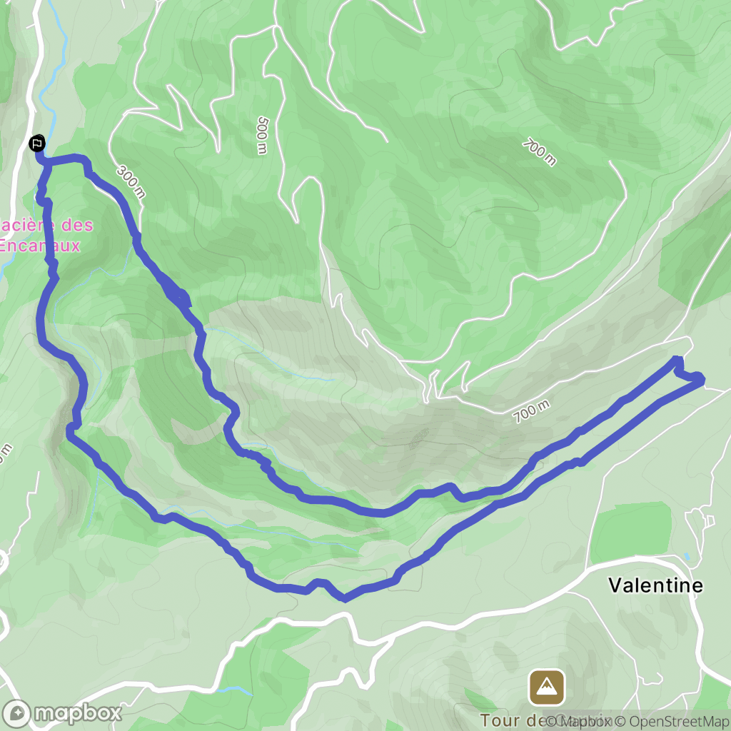 Auriol : carte du parcours de randonnée - France