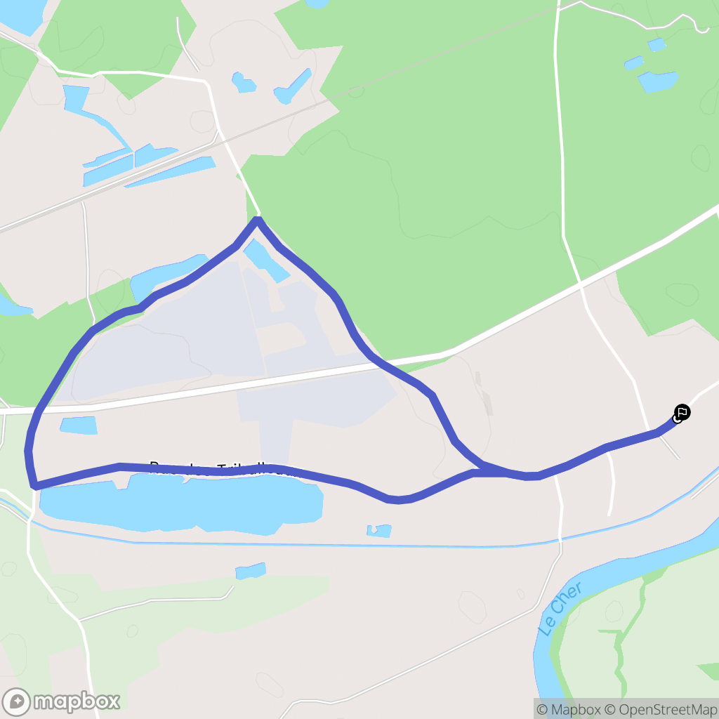 Gièvres : carte du parcours de randonnée - France