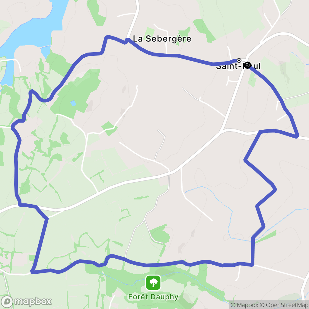 Saint-Paul : carte du parcours de randonnée - France