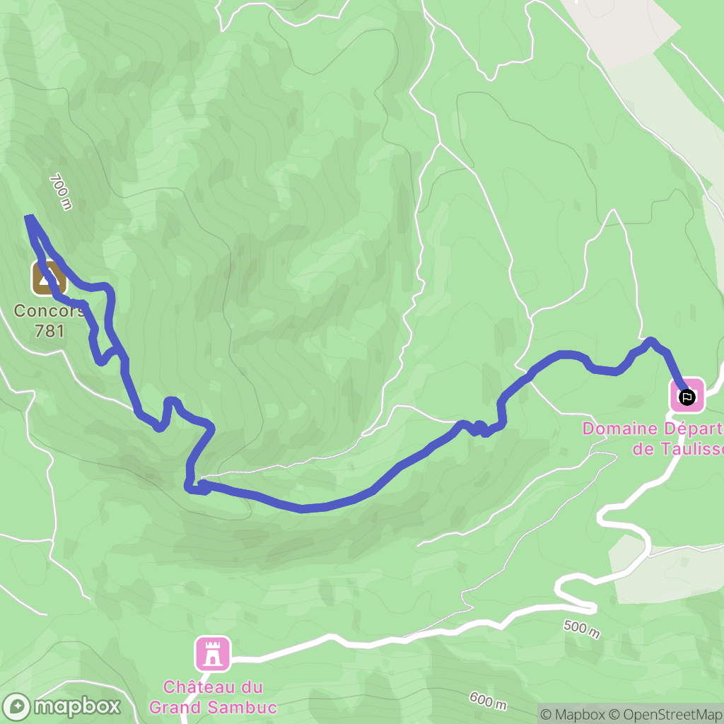 Jouques : carte du parcours de randonnée - France