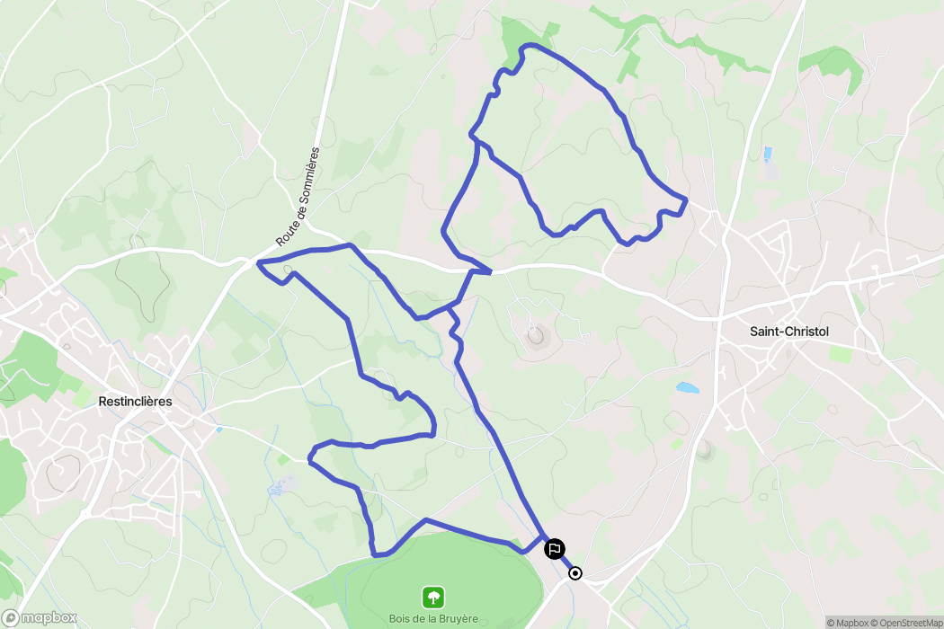 Entre-Vignes : carte du parcours de randonnée - France