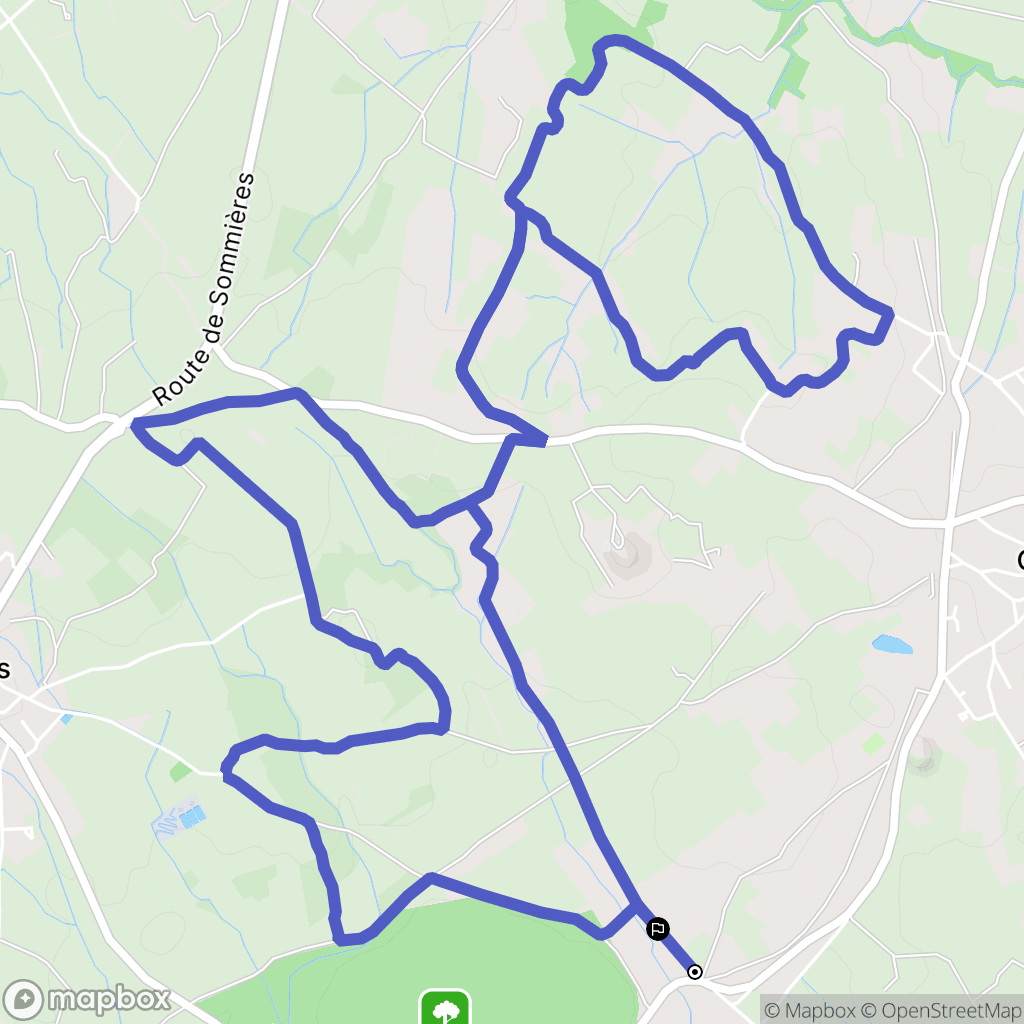 Entre-Vignes : carte du parcours de randonnée - France