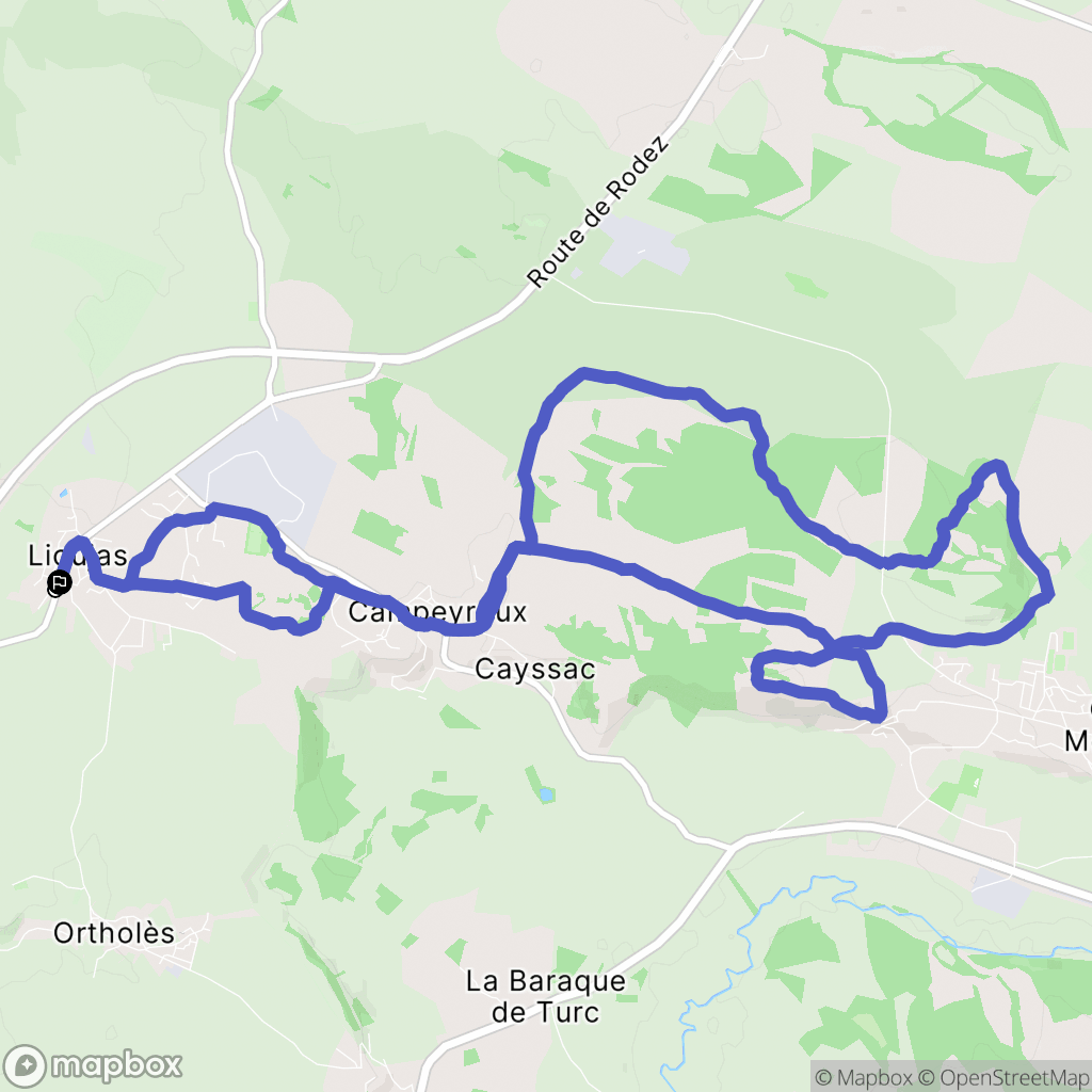 La Loubière : carte du parcours de randonnée - France