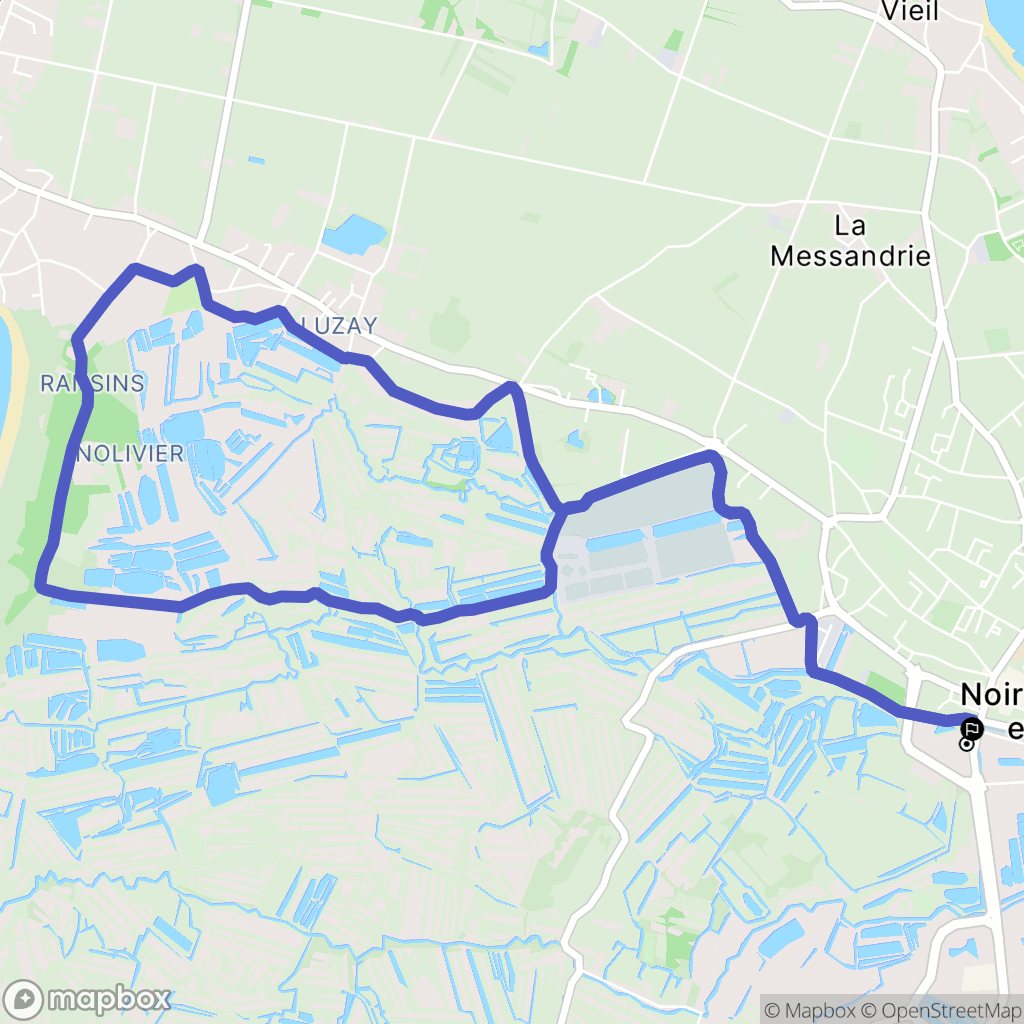 Noirmoutier-en-l'Île : carte du parcours de randonnée - France