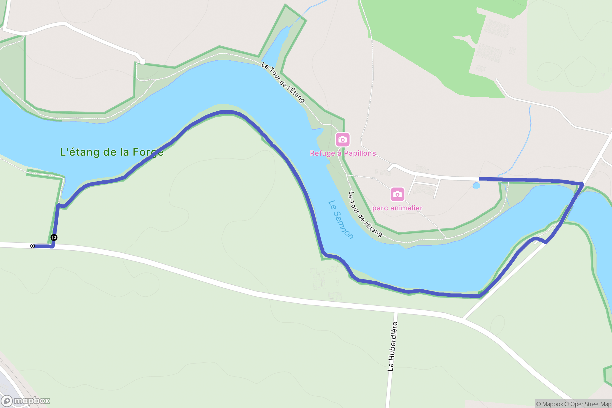 Martigné-Ferchaud : carte du parcours de randonnée - France