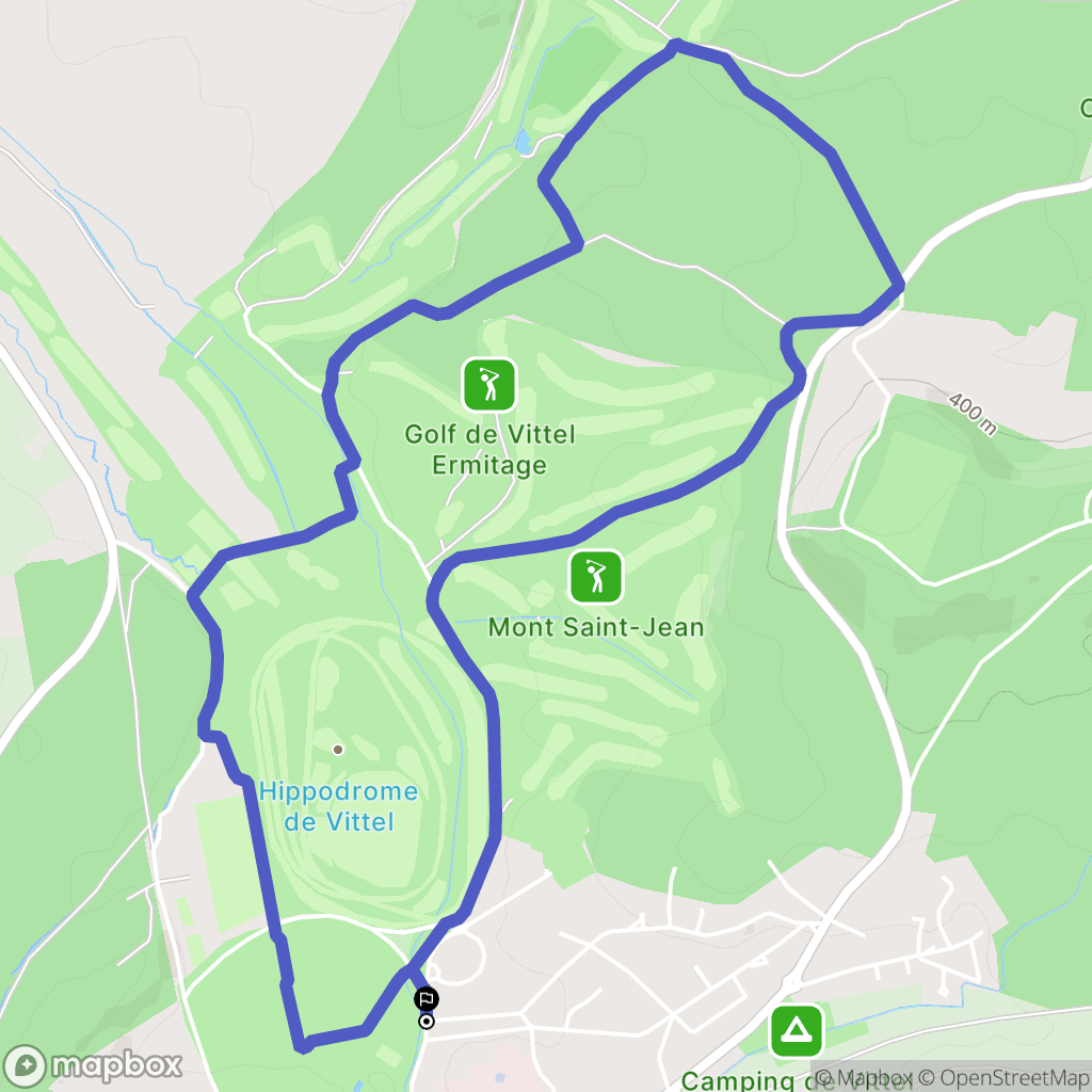 Vittel : carte du parcours de randonnée - France