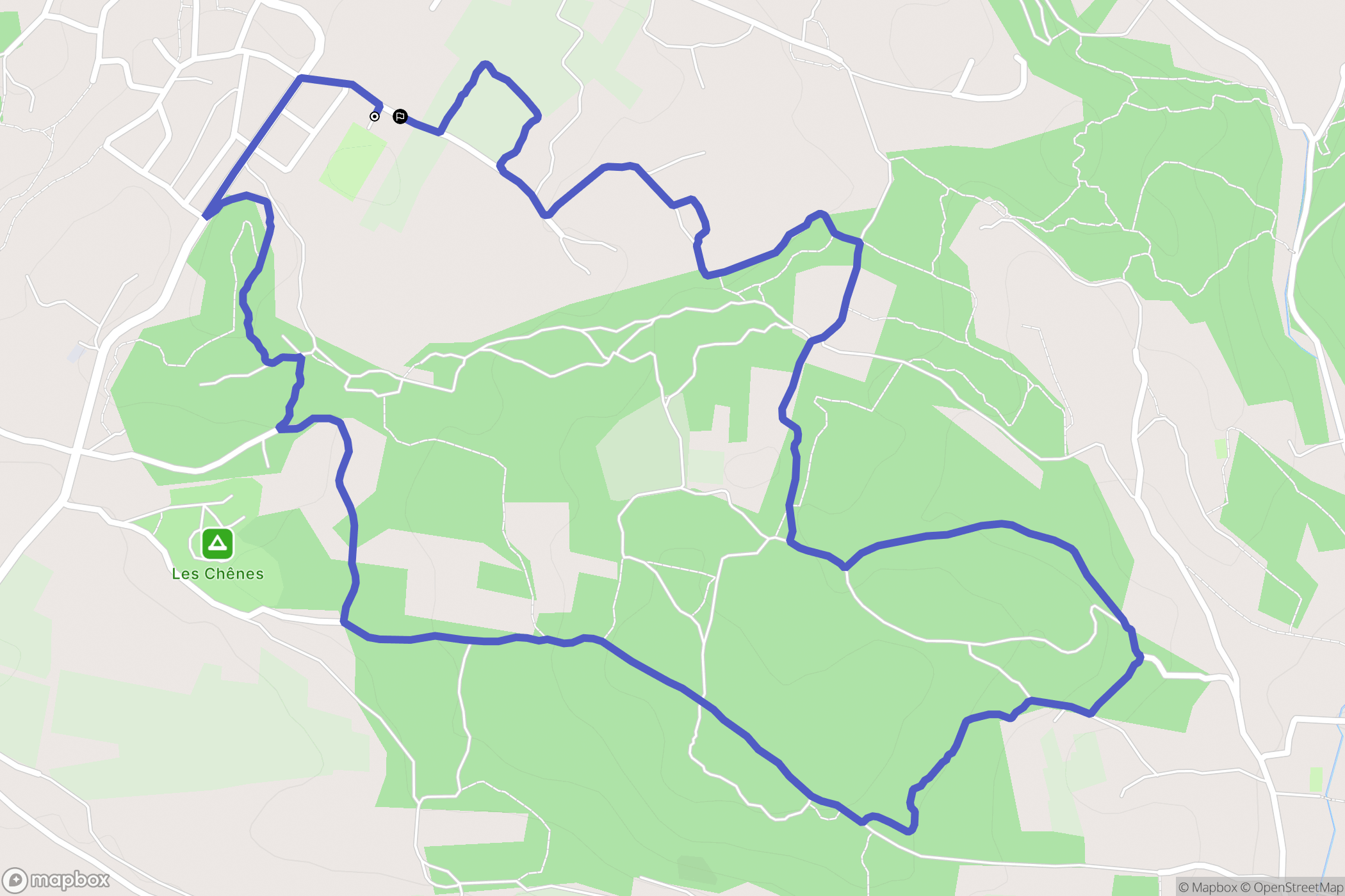 Junas : carte du parcours de randonnée - France