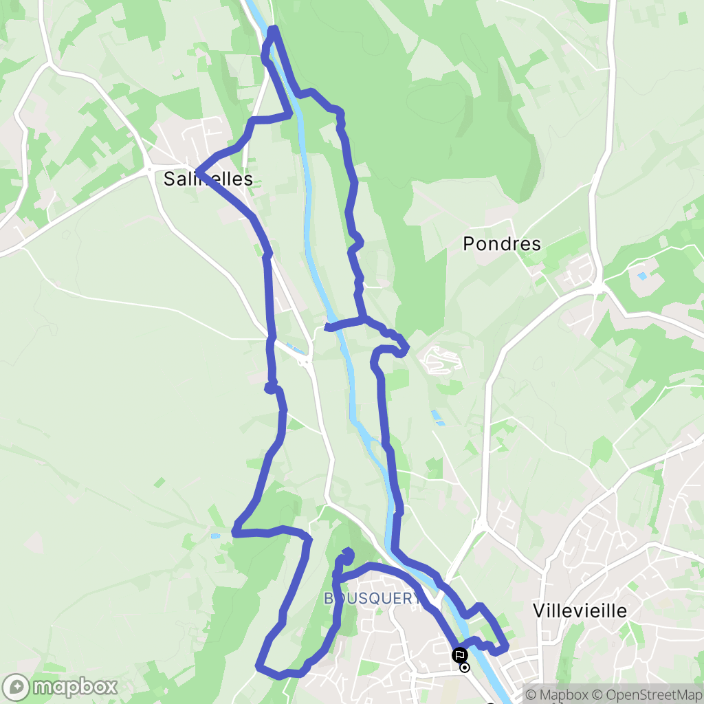 Sommières : carte du parcours de randonnée - France