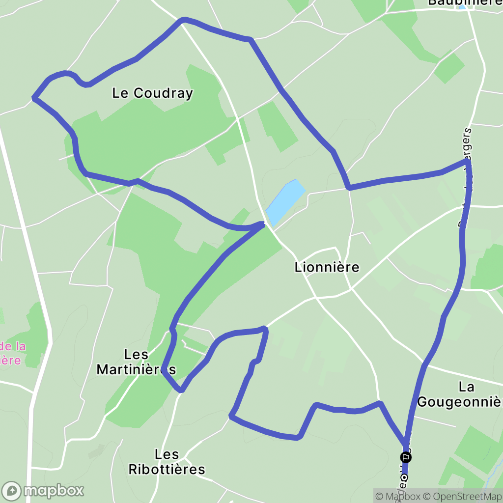 Azay-le-Rideau : carte du parcours de randonnée - France