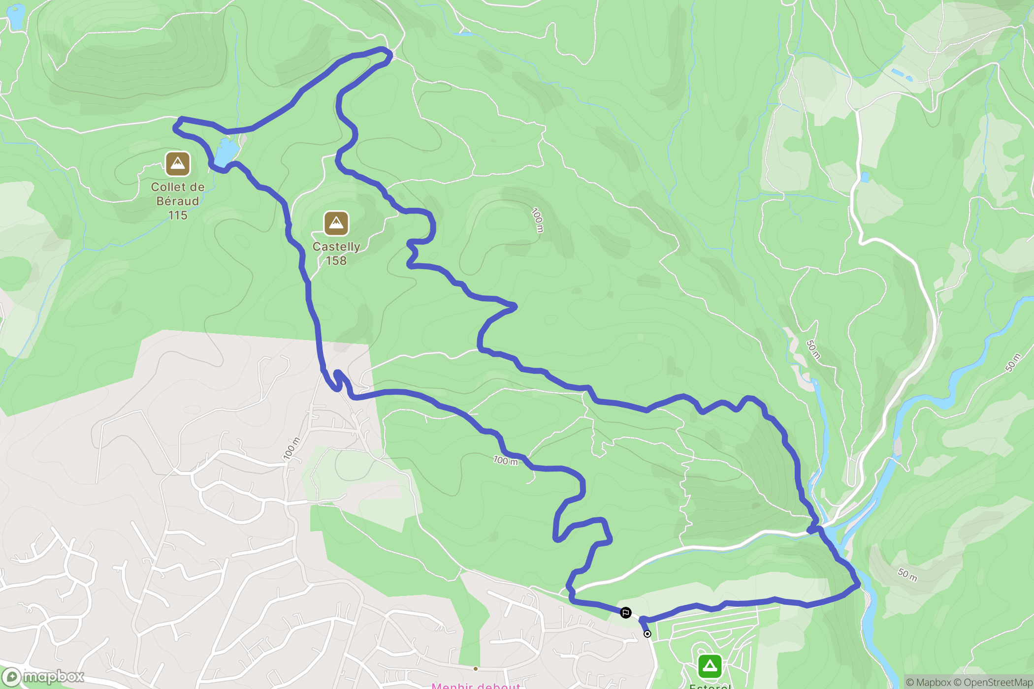 Saint-Raphaël : carte du parcours de randonnée - France