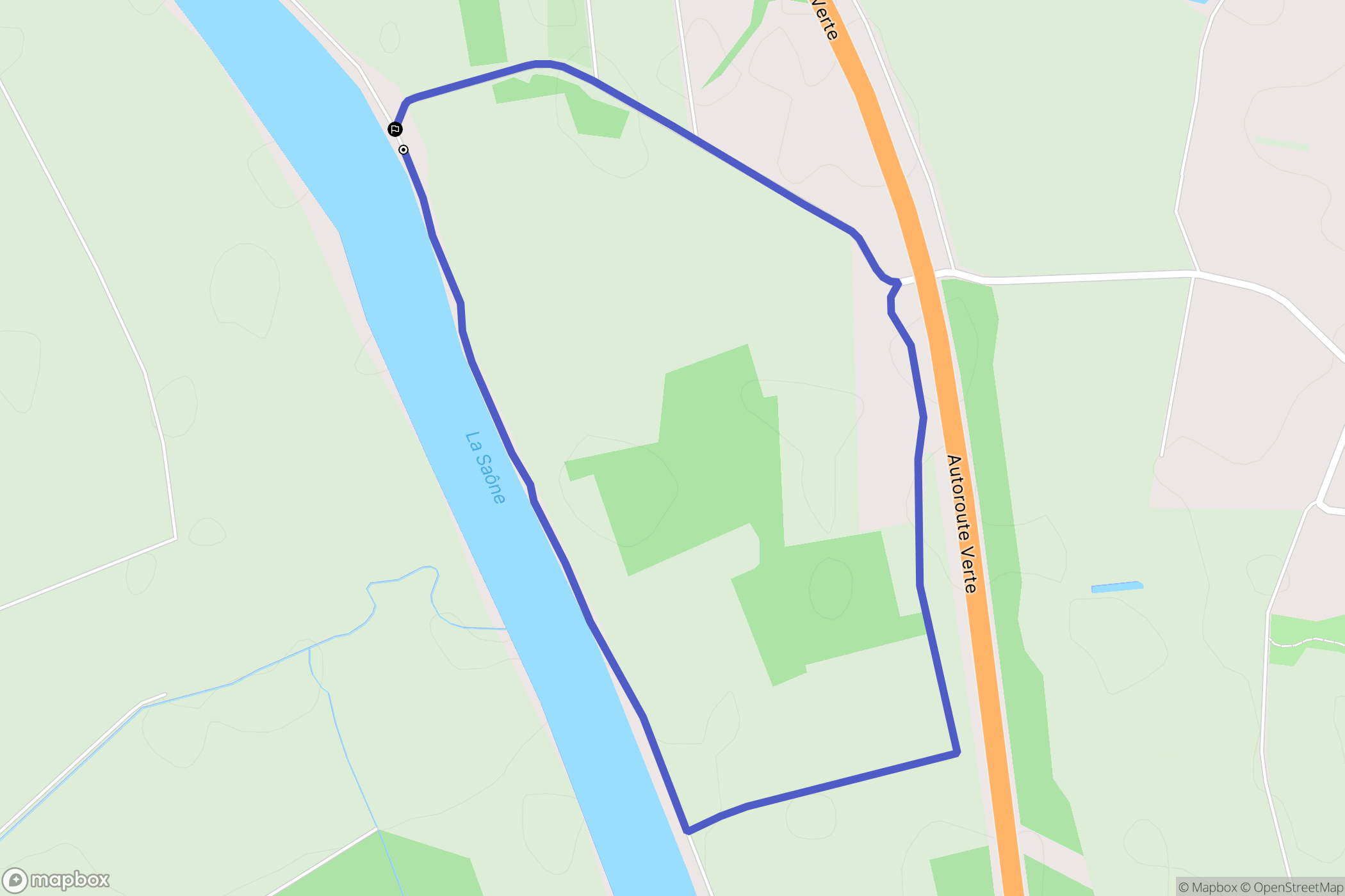 Labergement-lès-Auxonne : carte du parcours de randonnée - France