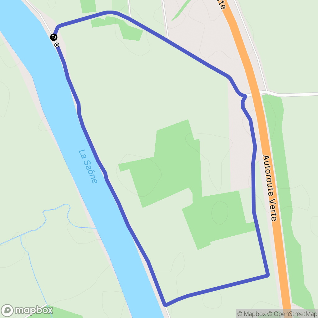 Labergement-lès-Auxonne : carte du parcours de randonnée - France