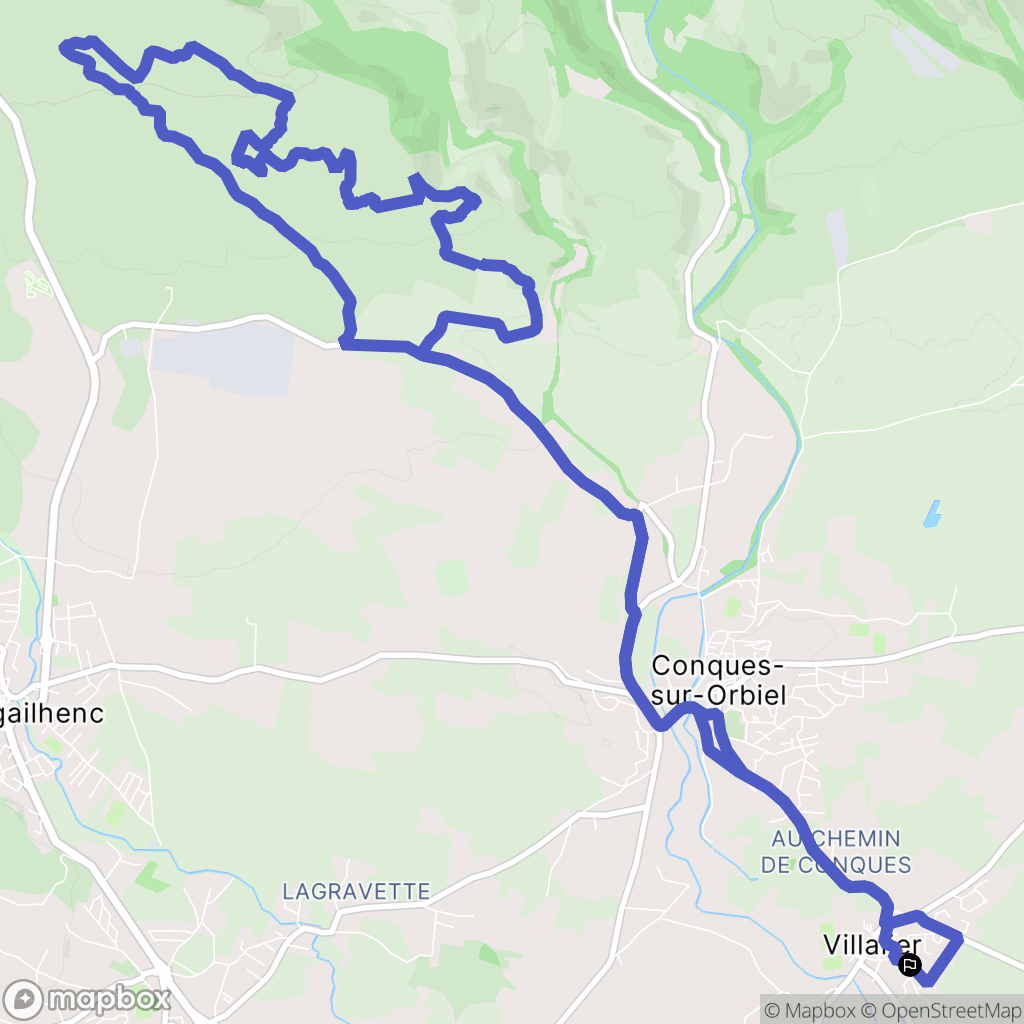 Villalier : carte du parcours de randonnée - France