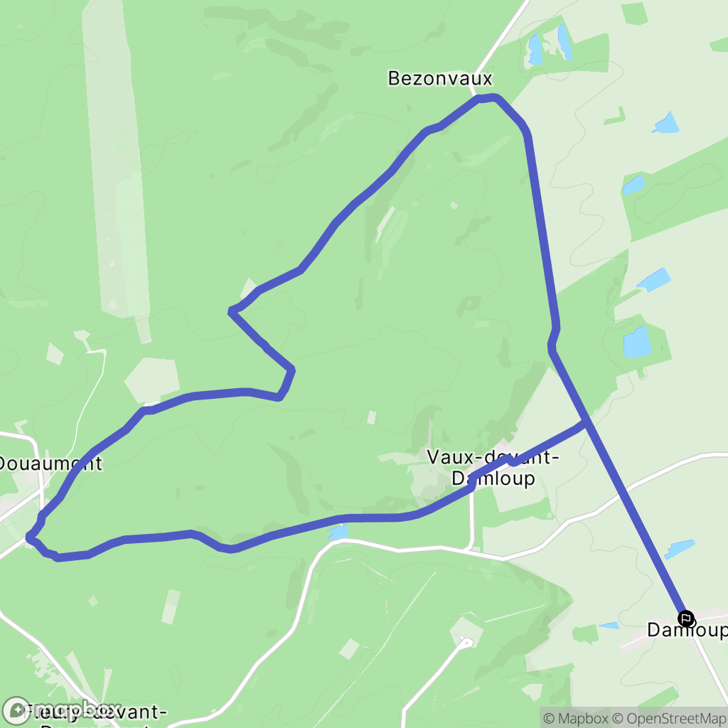 Damloup : carte du parcours de randonnée - France