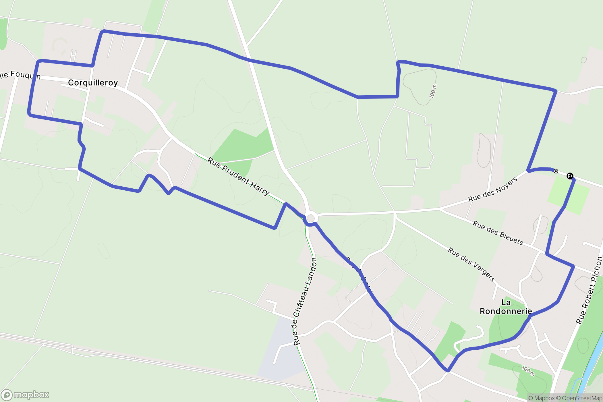Cepoy : carte du parcours de randonnée - France