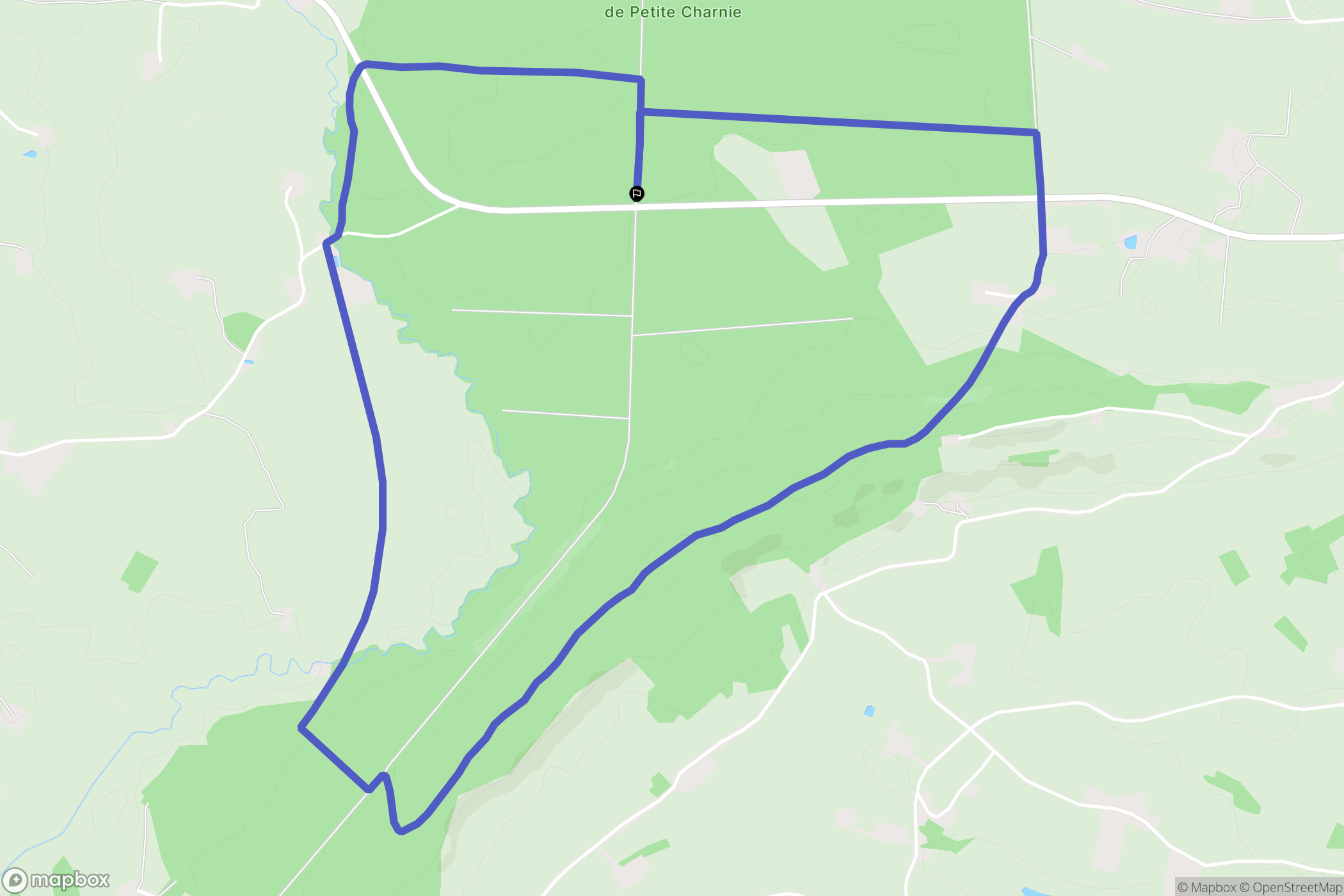 Saint-Symphorien : carte du parcours de randonnée - France