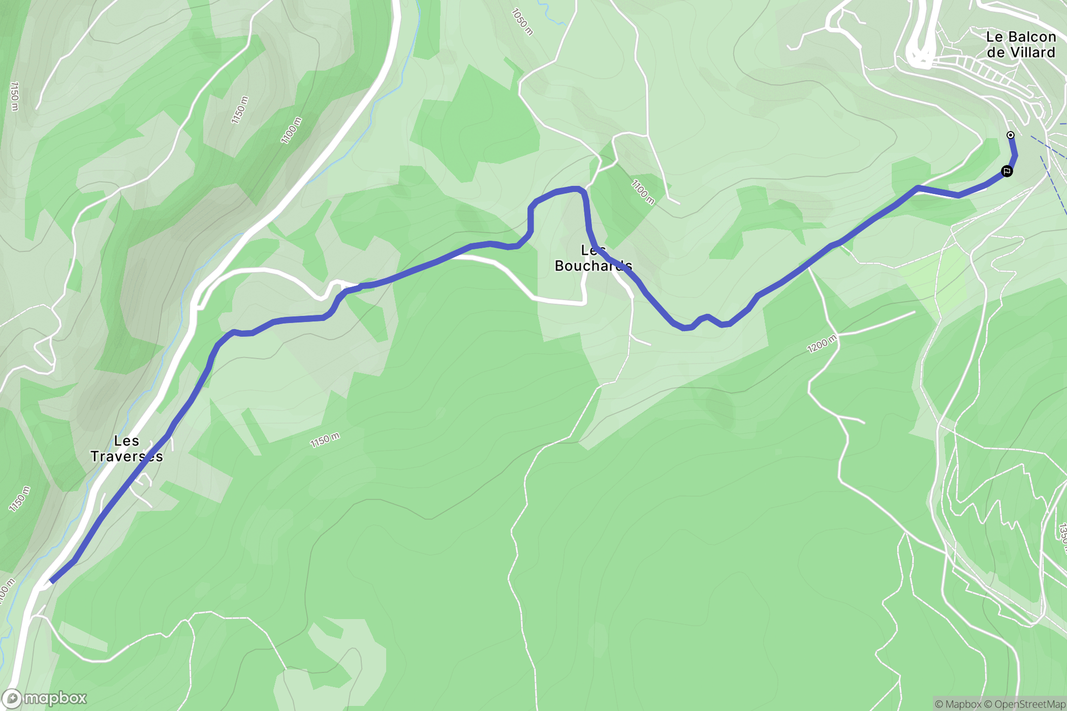 Villard-de-Lans : carte du parcours de randonnée - France