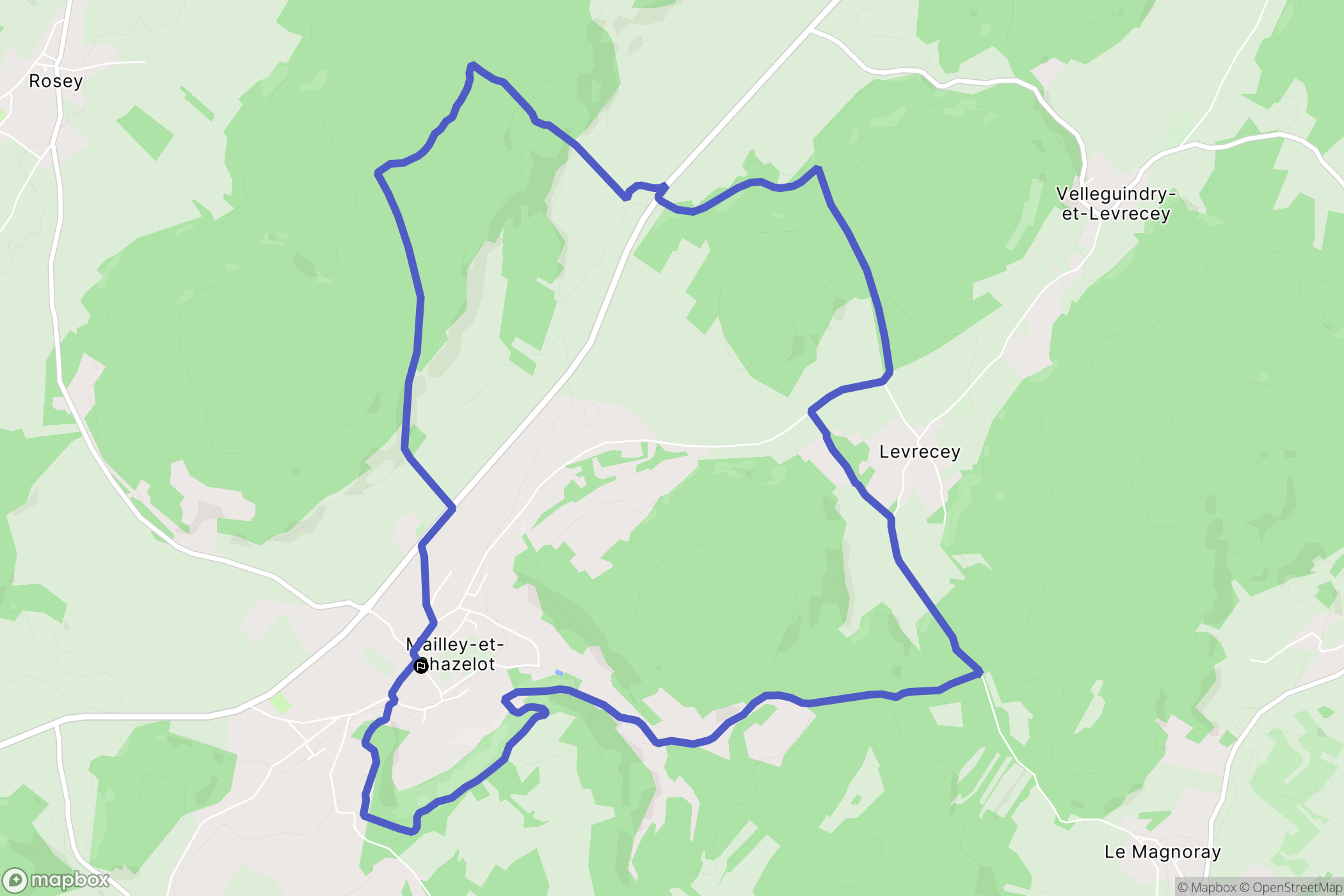 Mailley-et-Chazelot : carte du parcours de randonnée - France