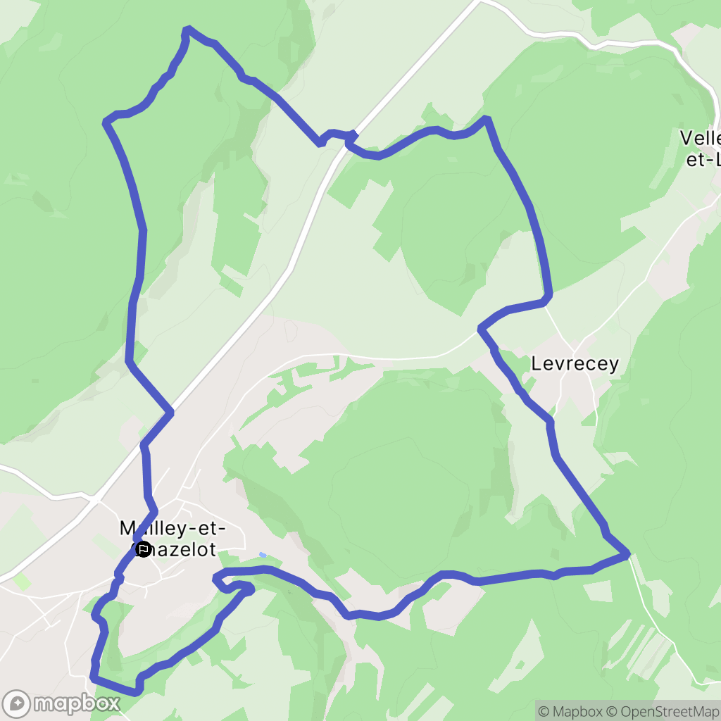 Mailley-et-Chazelot : carte du parcours de randonnée - France