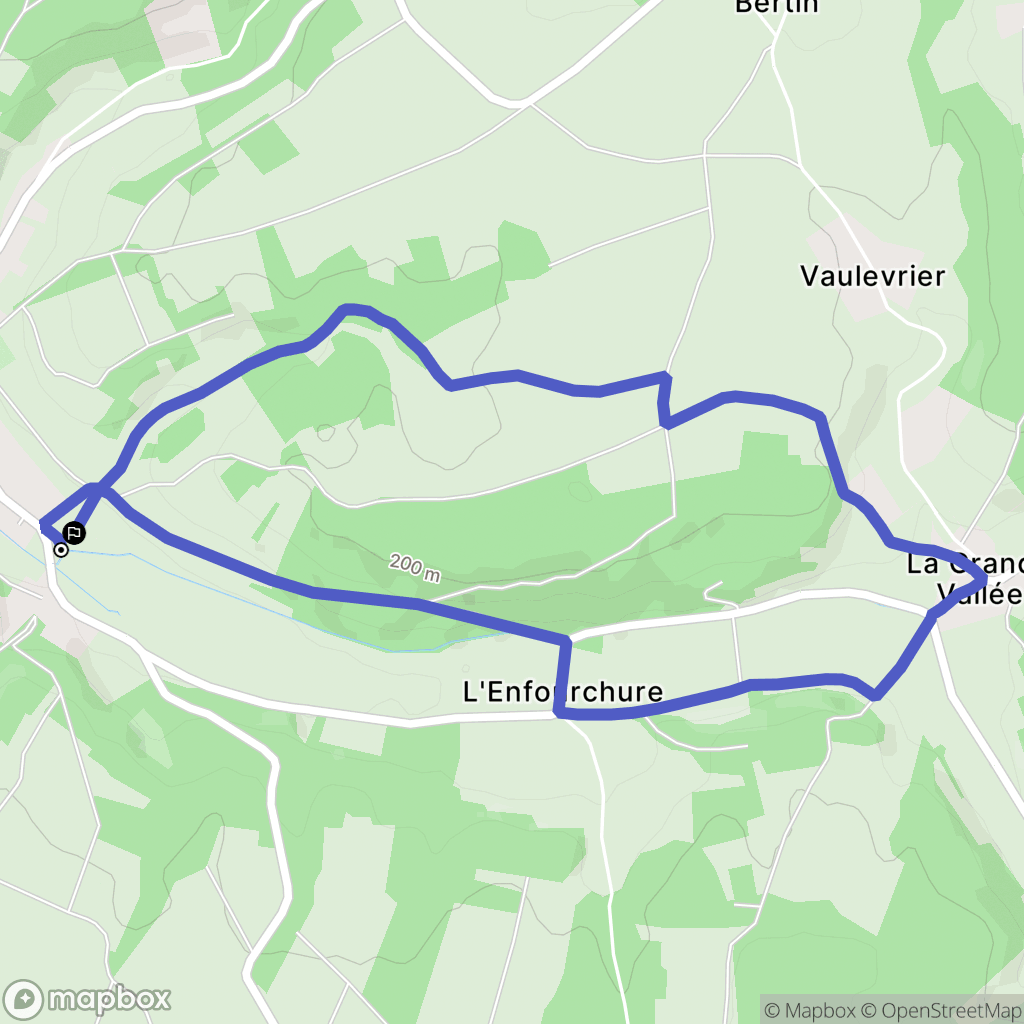 Dixmont : carte du parcours de randonnée - France