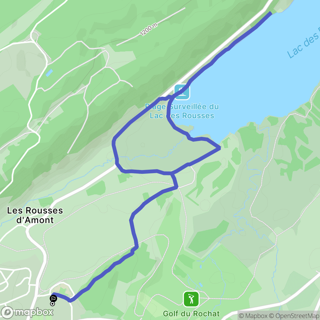 Les Rousses : carte du parcours de randonnée - France