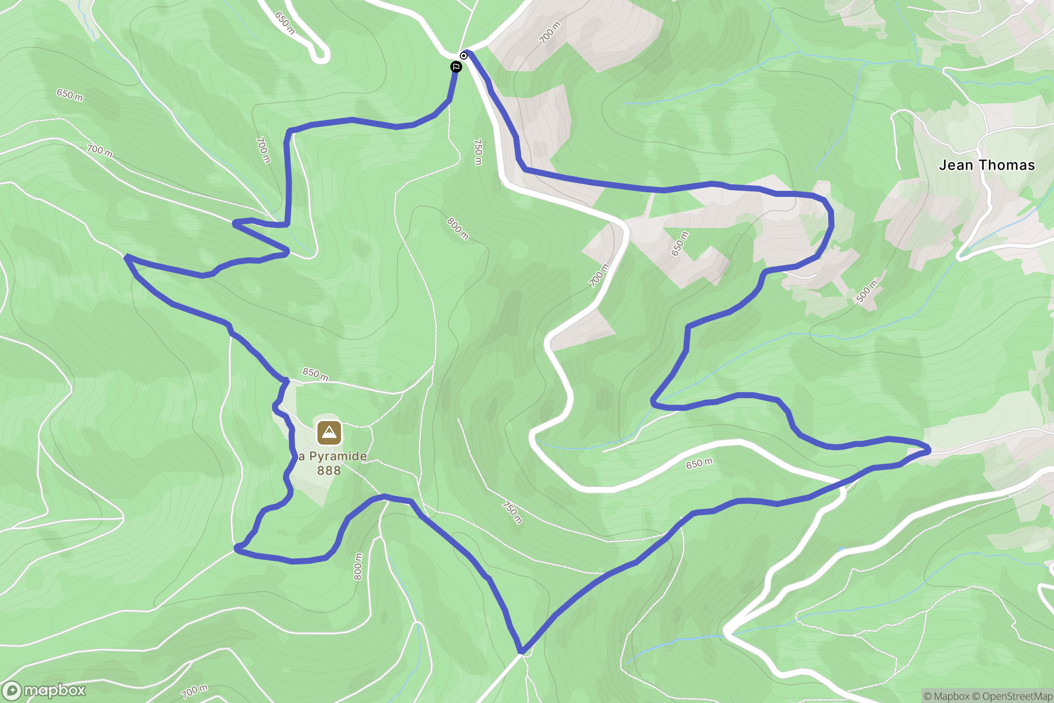Vaux-en-Beaujolais : carte du parcours de randonnée - France