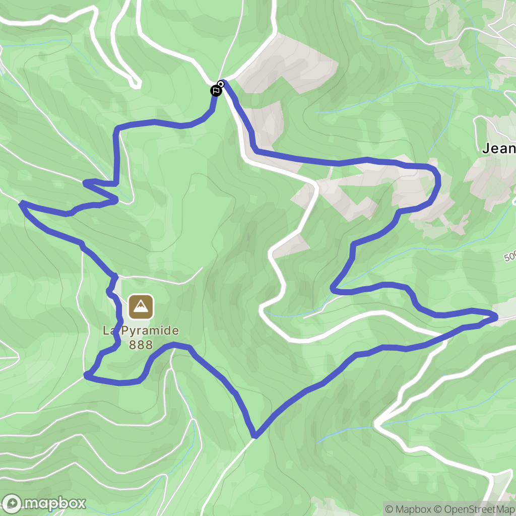 Vaux-en-Beaujolais : carte du parcours de randonnée - France