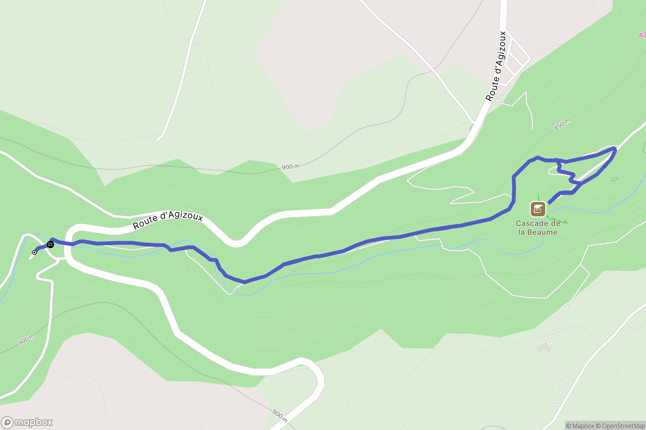 Le Brignon : carte du parcours de randonnée - France