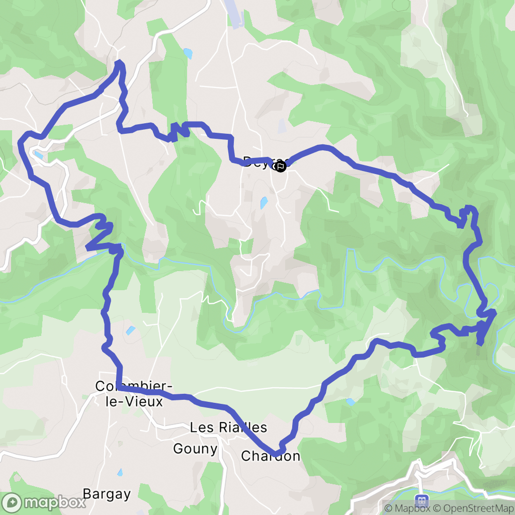Saint-Victor : carte du parcours de randonnée - France