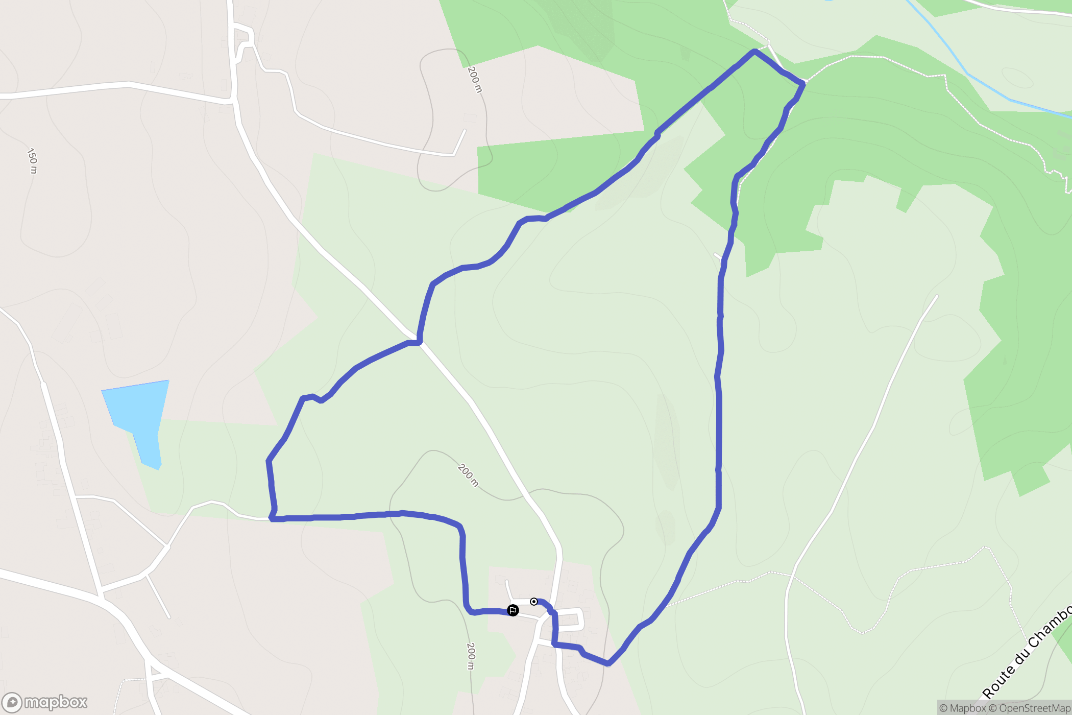 Eymouthiers : carte du parcours de randonnée - France