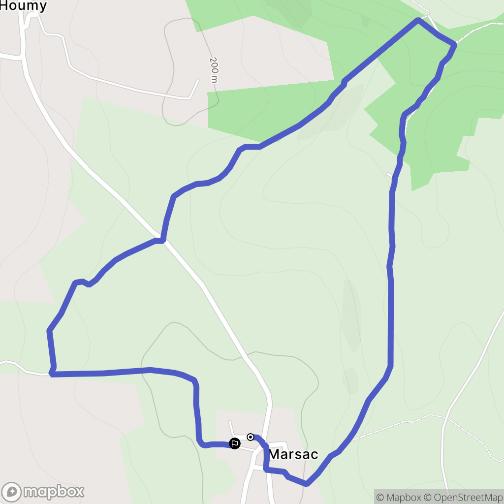 Eymouthiers : carte du parcours de randonnée - France