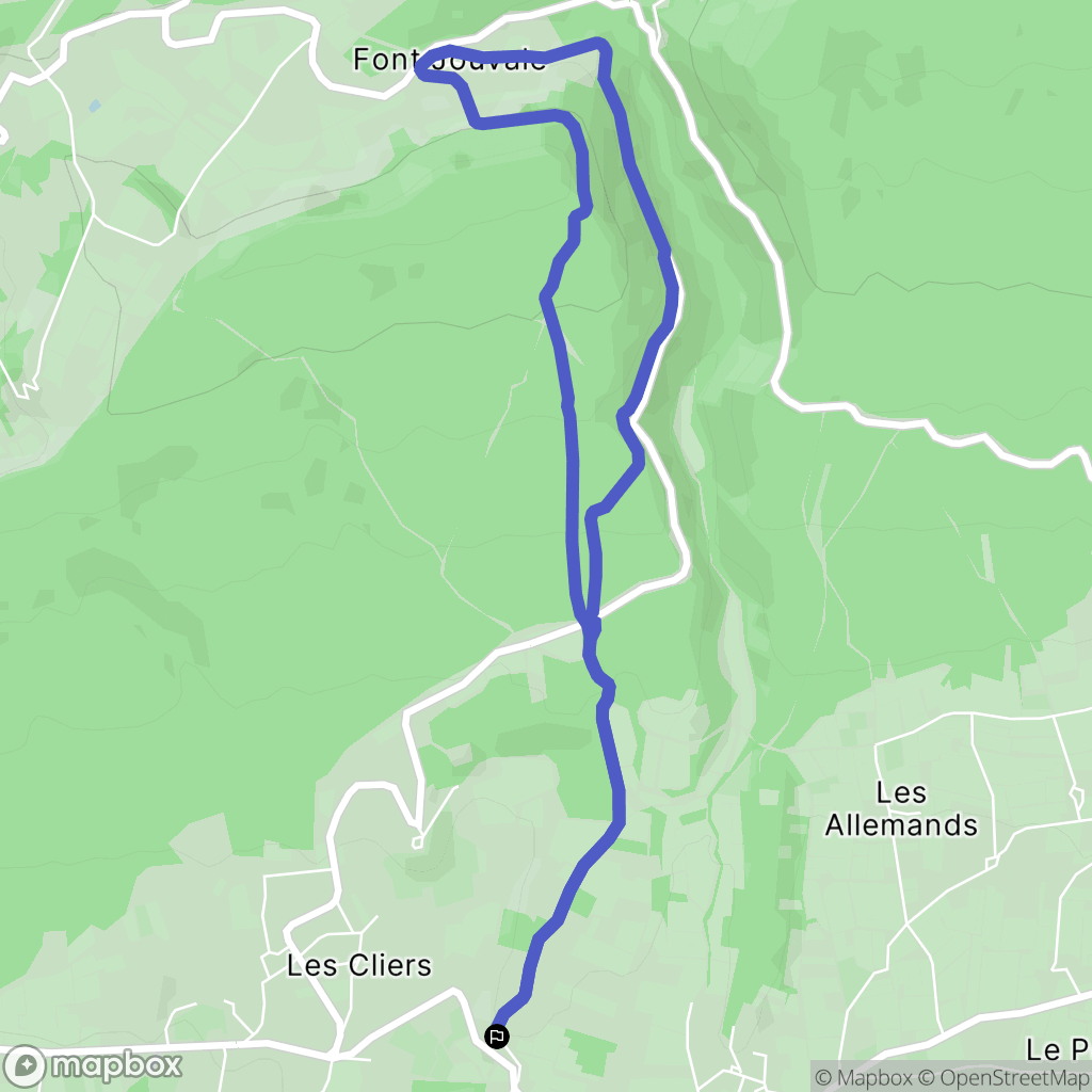 Saint-Saturnin-lès-Apt : carte du parcours de randonnée - France