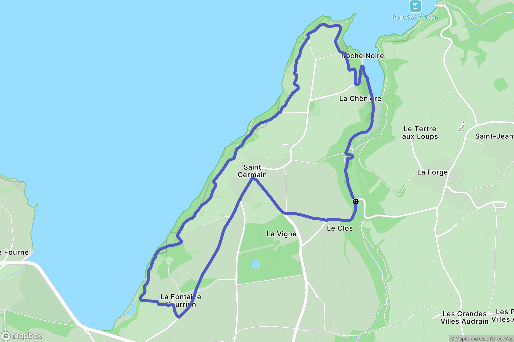 Matignon : carte du parcours de randonnée - France