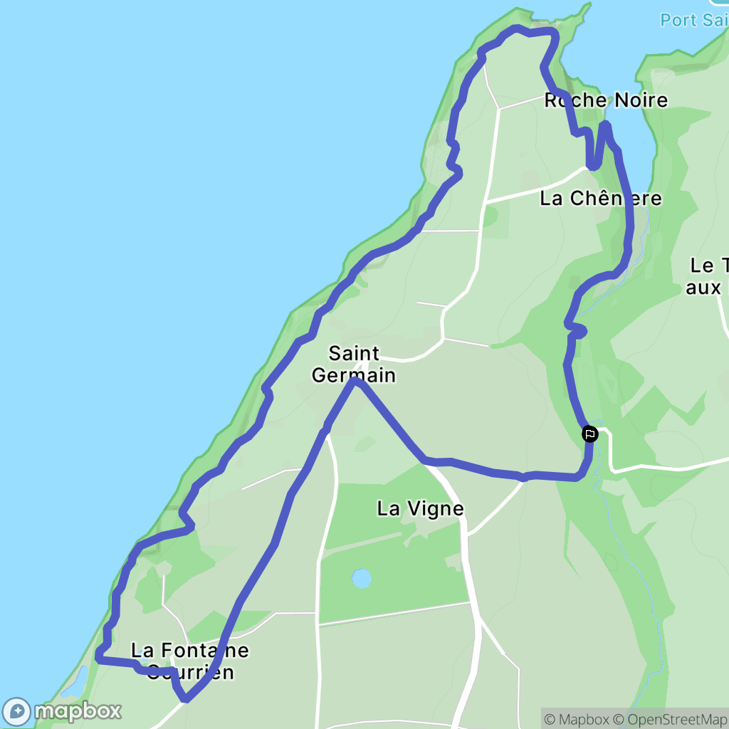 Matignon : carte du parcours de randonnée - France