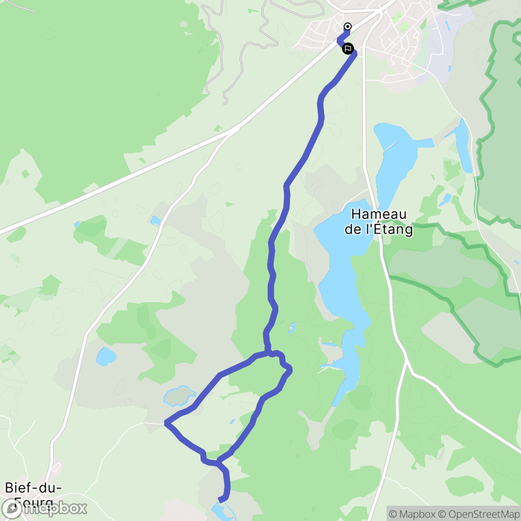 Frasne : carte du parcours de randonnée - France