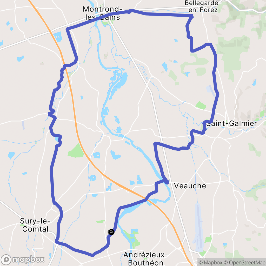 Saint-Cyprien : carte du parcours de randonnée - France