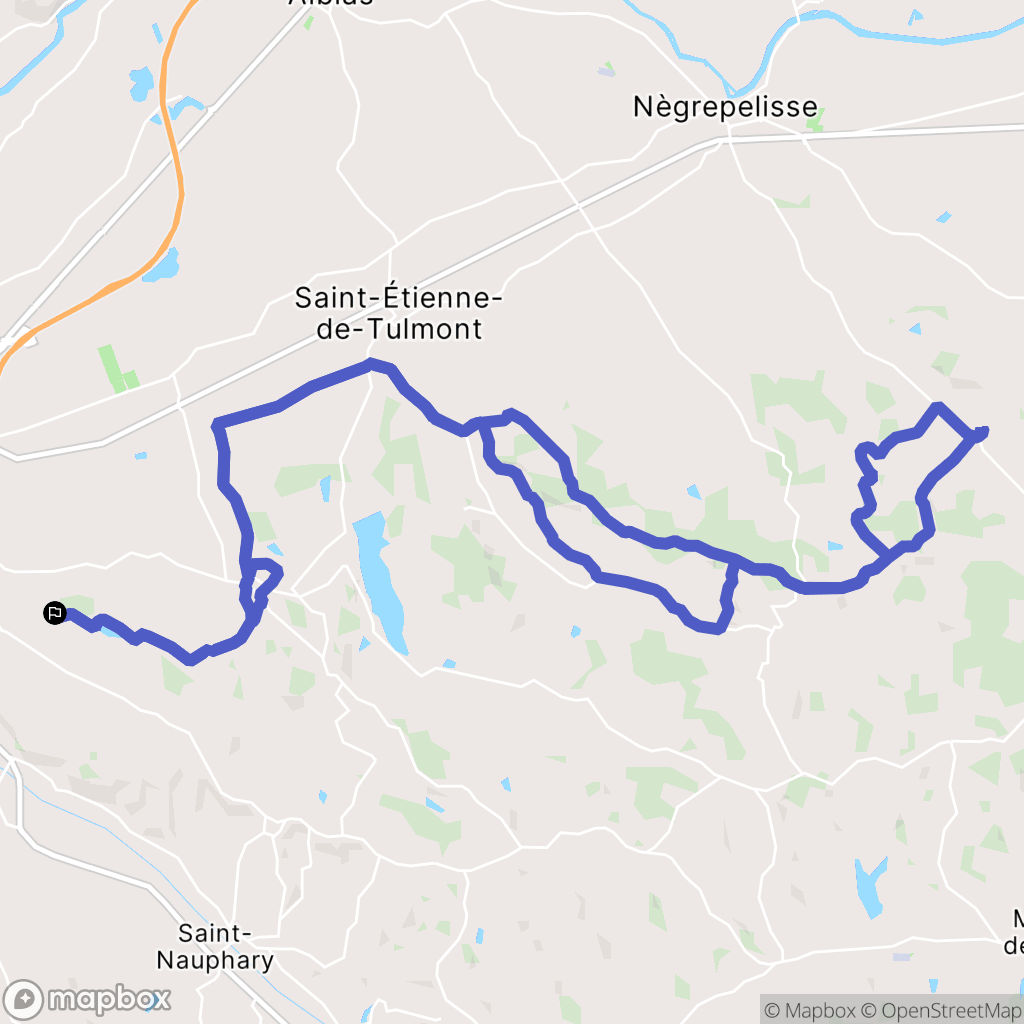 Montauban : carte du parcours de randonnée - France