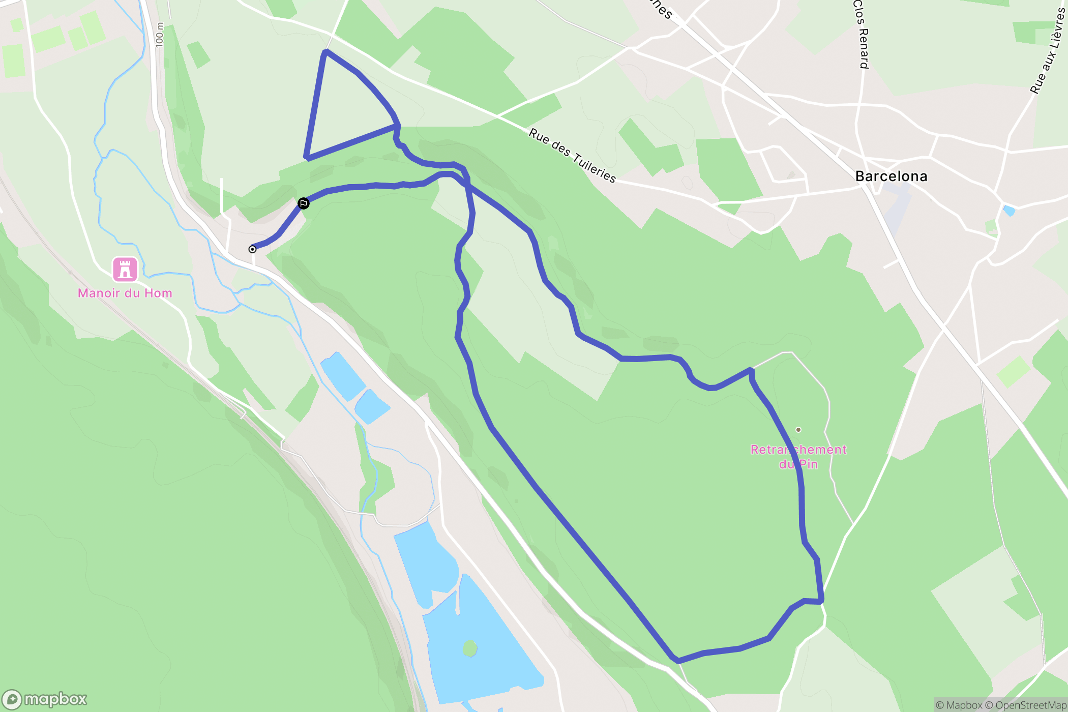 Grosley-sur-Risle : carte du parcours de randonnée - France