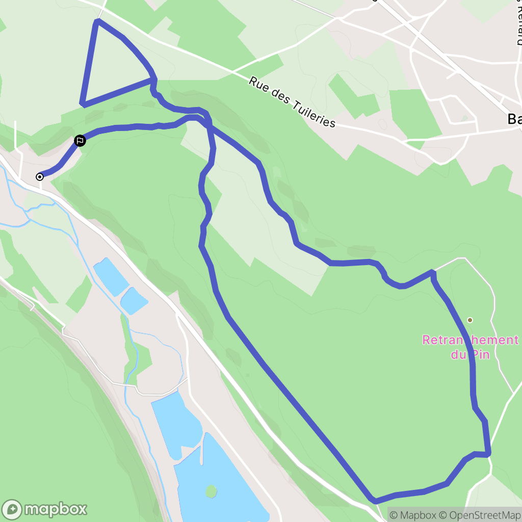 Grosley-sur-Risle : carte du parcours de randonnée - France