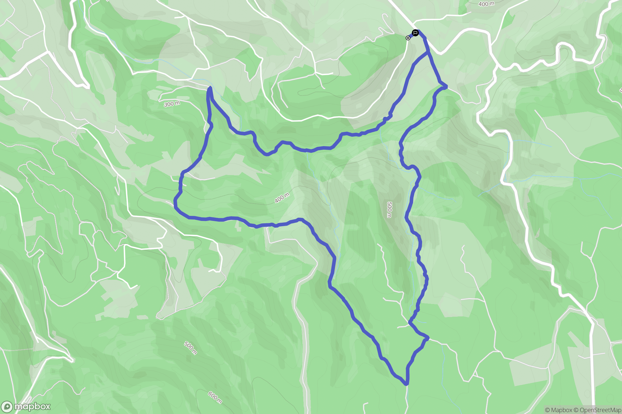 Venasque : carte du parcours de randonnée - France