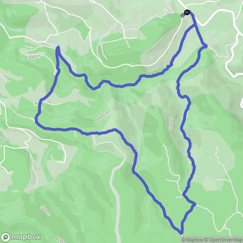 Venasque : carte du parcours de randonnée - France