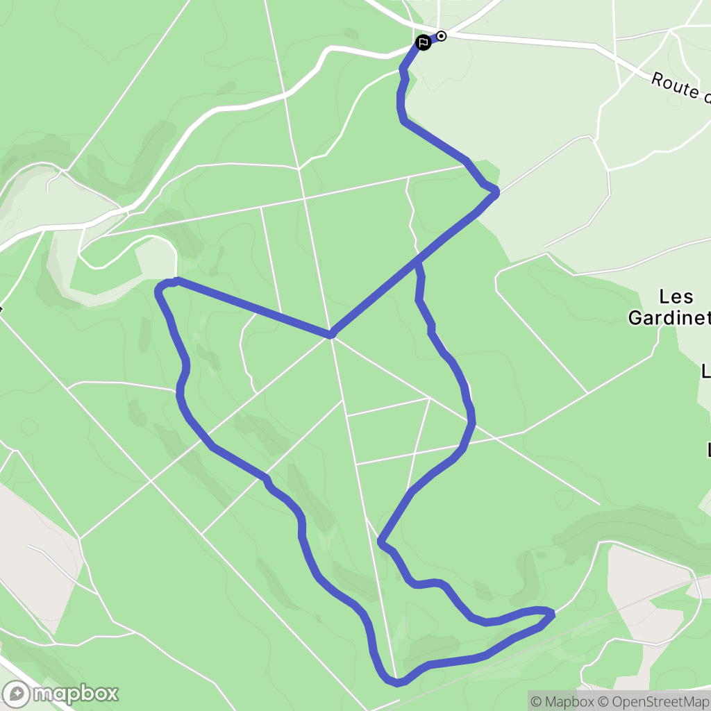 Illeville-sur-Montfort : carte du parcours de randonnée - France