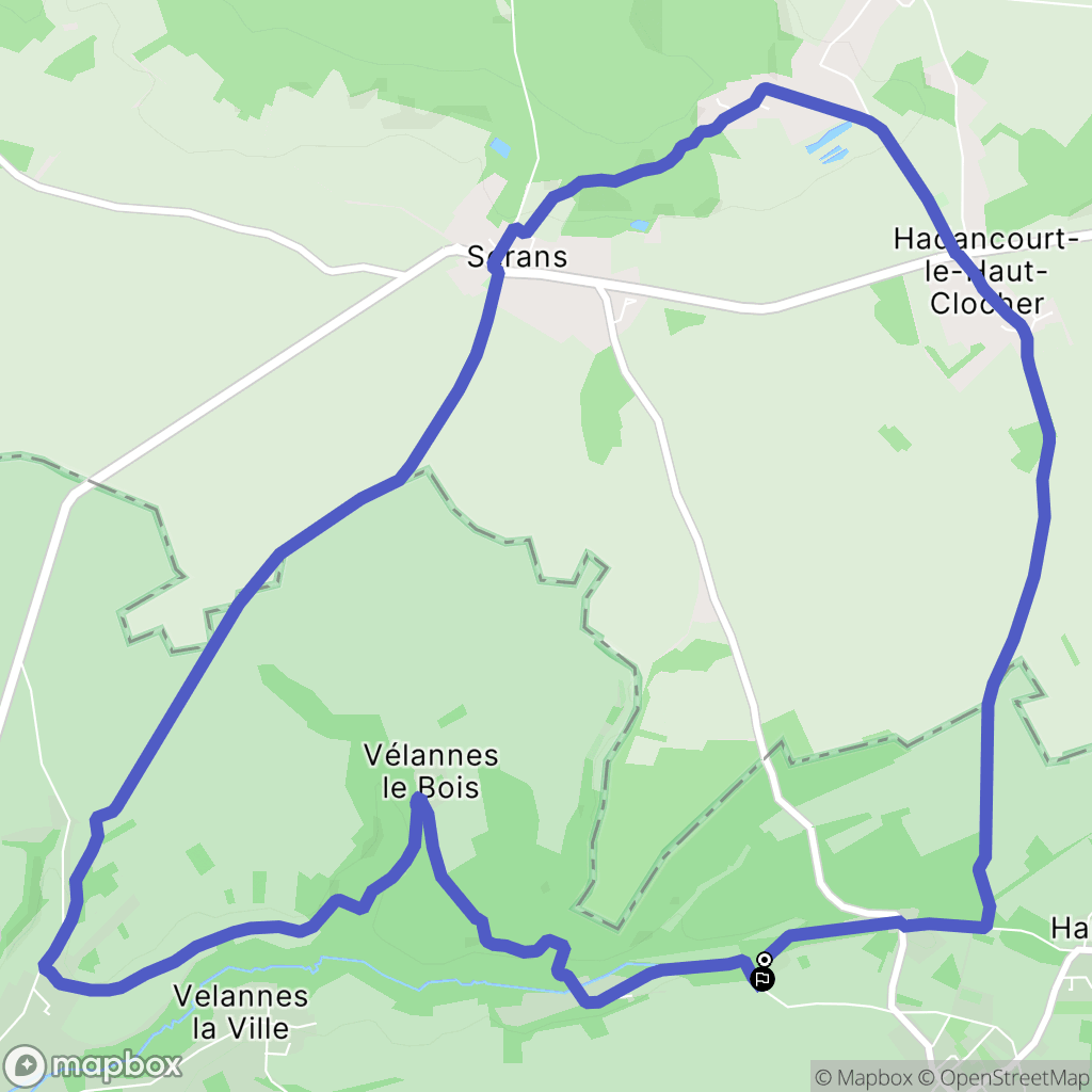 Nucourt : carte du parcours de randonnée - France