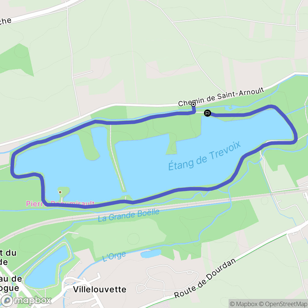 Ollainville : carte du parcours de randonnée - France