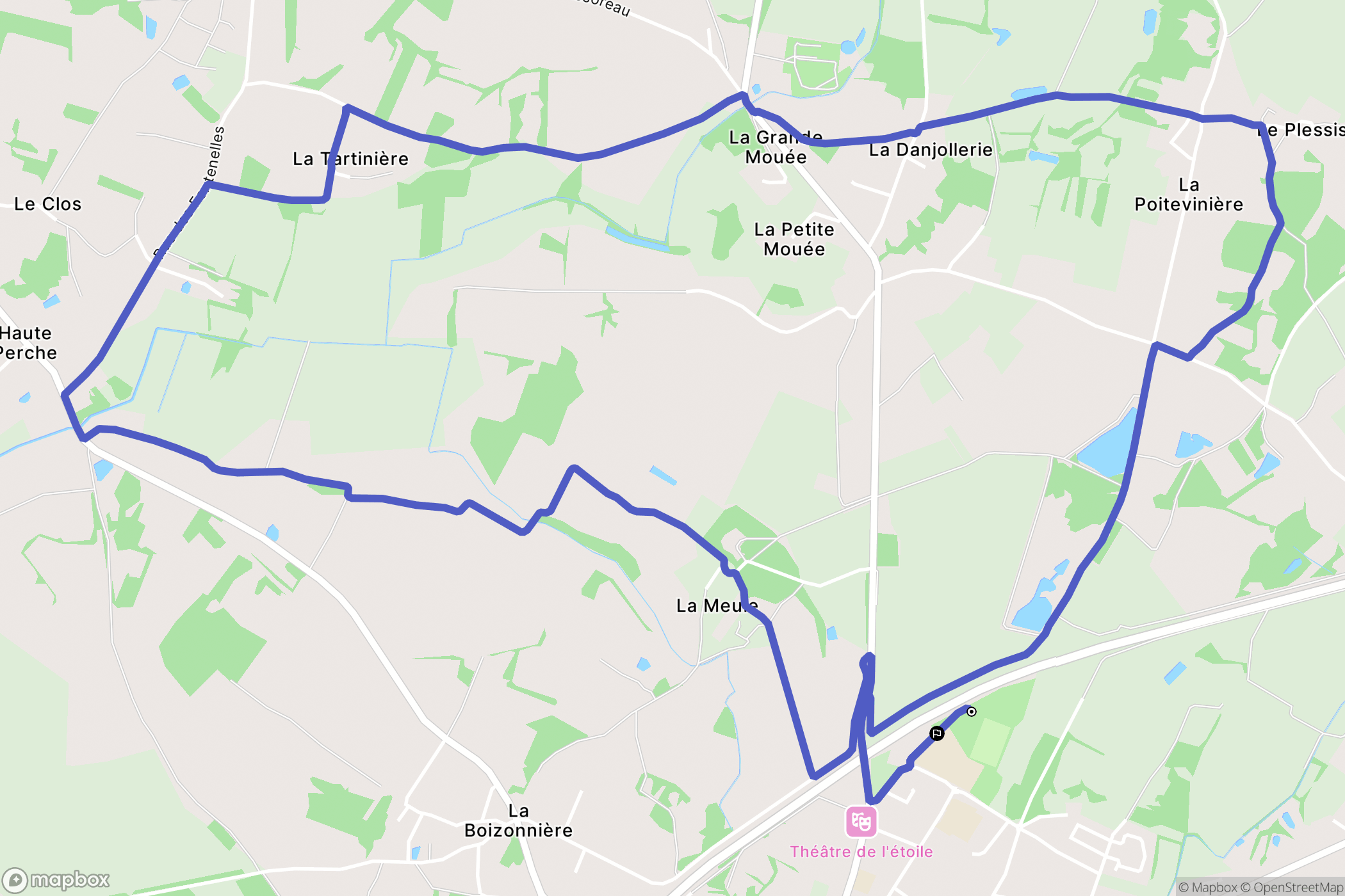 Chaumes-en-Retz : carte du parcours de randonnée - France