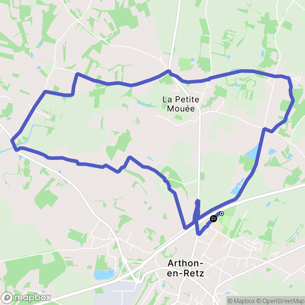 Chaumes-en-Retz : carte du parcours de randonnée - France