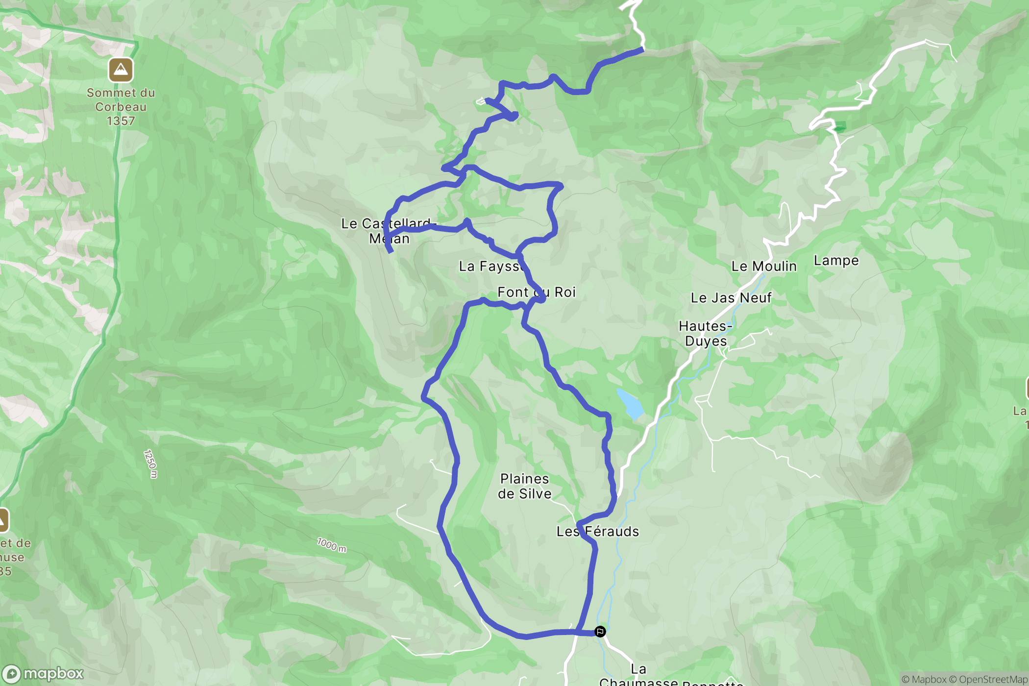 Thoard : carte du parcours de randonnée - France
