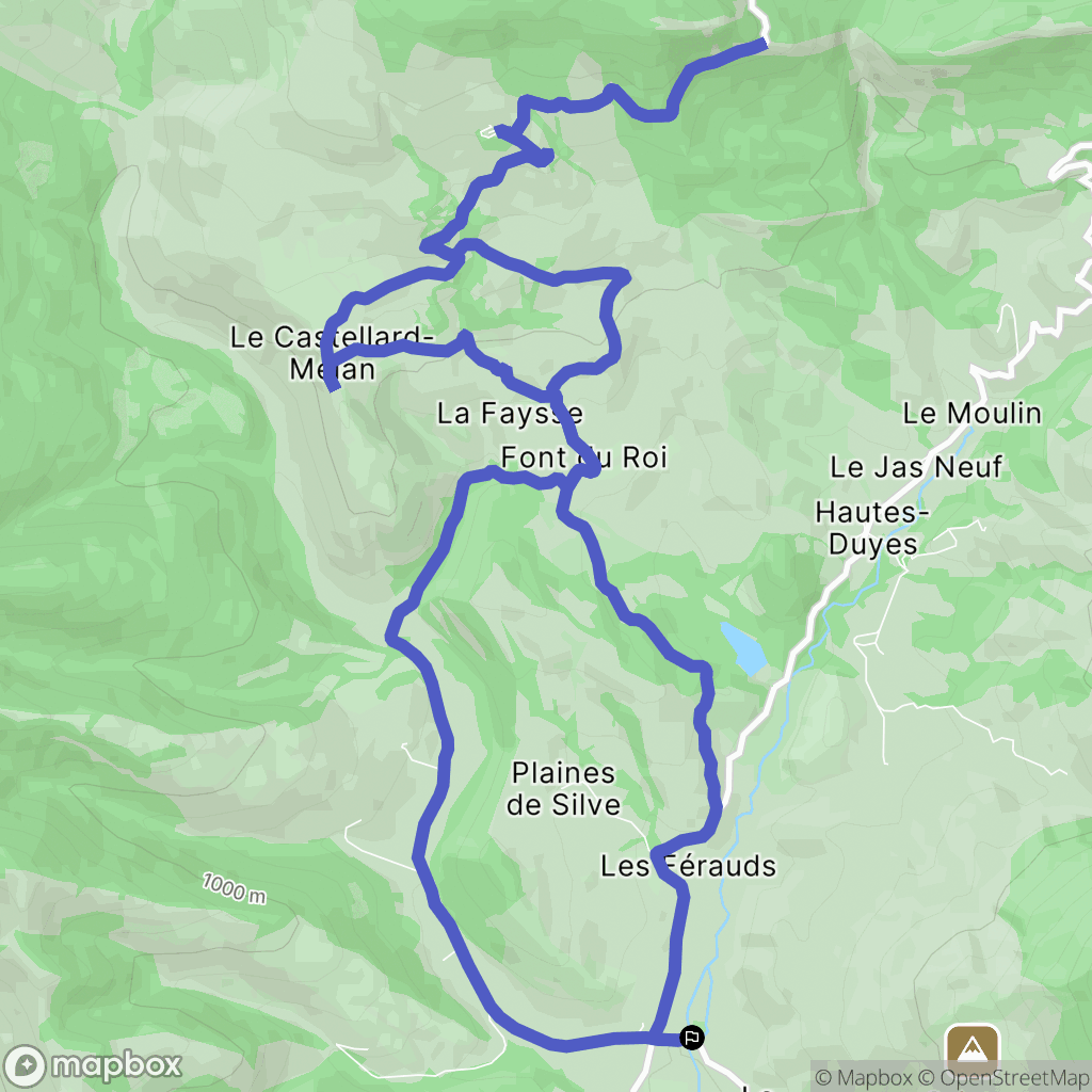 Thoard : carte du parcours de randonnée - France