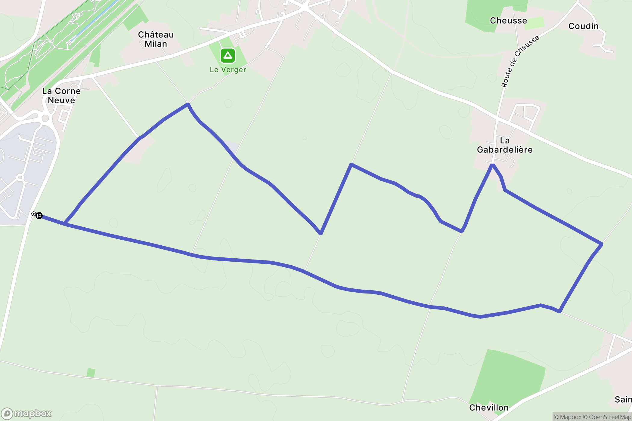 Dompierre-sur-Mer : carte du parcours de randonnée - France